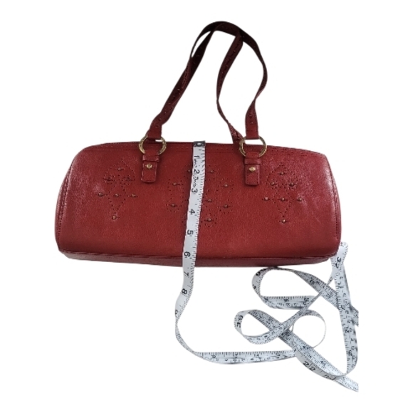 Kenneth Cole New York Red Stud-Detail Leather Shoulder Bag - Picture 5 of 10